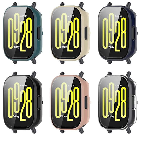 Glasfodral för Redmi Watch 5 Active smartklockor Skärmskydd för Redmi Watch 5 Lite Skal Tillbehör Transparent Redmi Watch 5