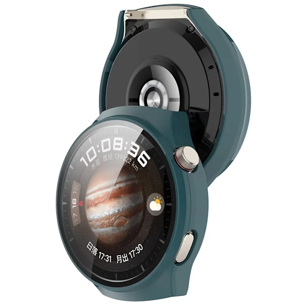 PC Klockskyddsfodral för Huawei Watch4 Pro Space Edition Stötsäkert Fullskärmsskydd Skal /M Härdat Glas clear