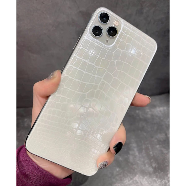 2 st Krokodilmönstrad Mjuk Klar Hydrogel Film för iPhone 16 15 14 Plus 13 12 mini 11 Pro X XS Max XR Skärmskydd for iPhone XR 2Pcs Crocodile Films