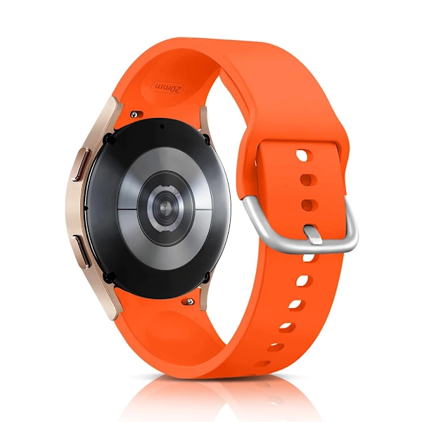 Silikonarmband för Samsung Galaxy Watch 7 6 5 4 44mm 40mm pro 45mm Sport 20mm Klockarmband Armband Galaxy Watch6 Classic 43mm 47mm peach 4 classic 42mm 46mm