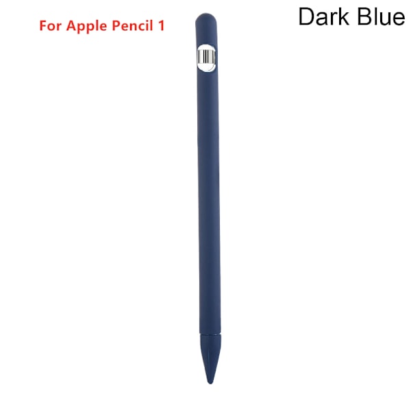 Fodral för IPad Tablet Touch Pen Stylus Skyddsfodral 4-i-1 Färgglatt Mjukt Silikonskydd för Apple Pencil 1:a Generationen Dark Blue