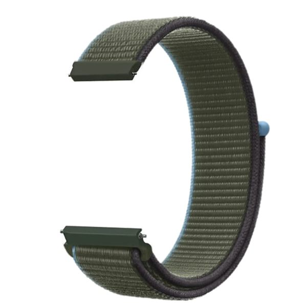 20 22mm Nylon Klockarmband För Garmin Vivoactive 3 4 5/Venu 2 Plus/Venu 3/Forerunner 55 158 265 965 745 645 255 Music Loop Armband Dark olive green 22mm Width Band
