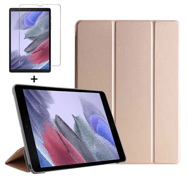 Smart Fodral För Samsung Galaxy Tab A7 Lite 2021 SM T220 T225 Skyddsskal Tab A7 lite 8.7\" SM-T220 SM-T225 Surfplatta Fodral Gold glass A7 Lite T220 T225