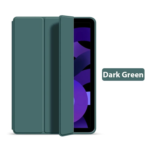 Fodral för iPad Pro 11 12.9 13 tum M2 M3 2025 10:e generationen 10.9 A16 Air 6 5 4 3 Funda för Apple iPad 9:e 8:e 7:e 10.2 Mini 6 7 Dark Green Mini 6 7