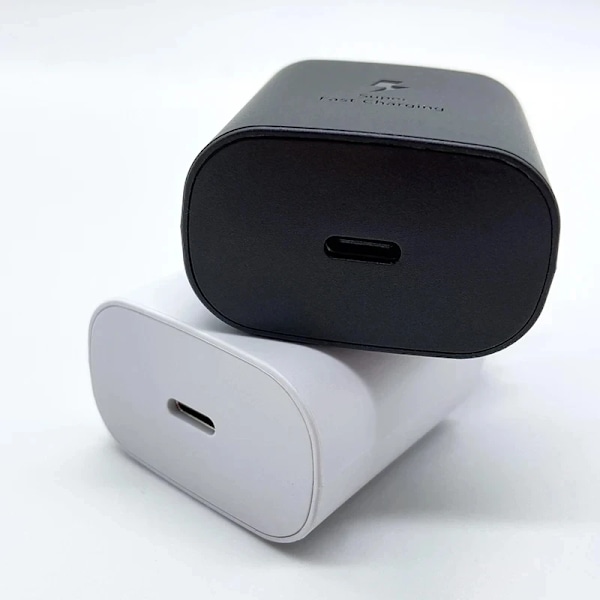Ny SAMSUNG 25W Usb Typ C Supersnabb Laddare Pd Väggadapter S24 FE S23 S22 A16 A55 A52 F05 M55S Z Fold Flip 6 5 4 Cargador White EU Charger