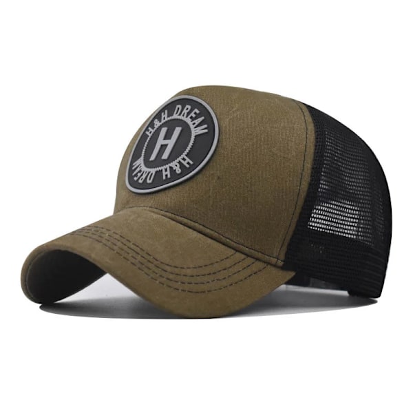Snabbtorkande Keps Truckerkeps Meshkeps Sportkeps för Män Justerbar Basebollkeps Löparkeps Utomhussportkeps Khaki Adjustable