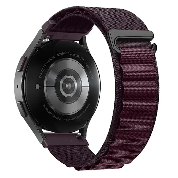 22mm 20mm Nylon Alpine Loop Armband för Huawei Watch GT5 Pro GT5 GT4 GT3-2 46mm Armband Klockarmband för Samsung Watch 7 6 5 4 Bälte Wine red for width 22mm