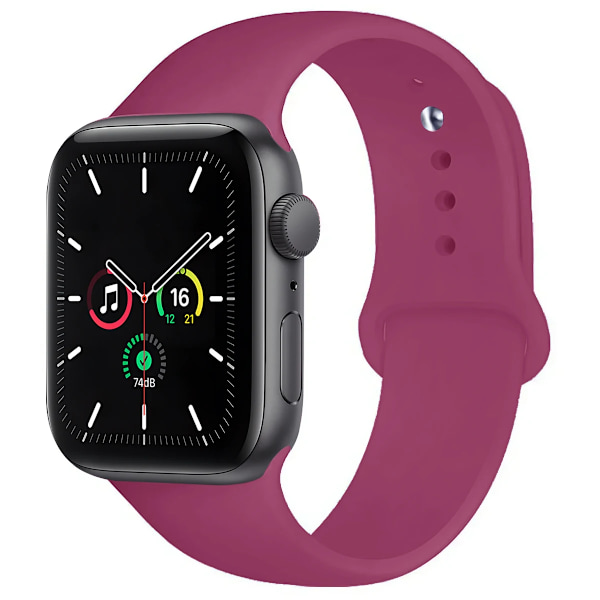 Silikon Sportarmband för Apple Watch strap 49mm 44mm 45mm 40mm 41mm 42mm 38mm armband iwatch series9 8 7 6 5 4 3SE Ultra 2 correa Violet 49mm-42-44-45mm M-L