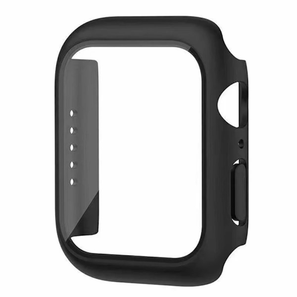 Glas+Skal för Apple Watch case 9 8 7 6 SE 3 iWatch Tillbehör Skärmskydd Apple watch series 44mm 40mm 38/42mm 45mm 41mm Black 41mm series 7 8 9