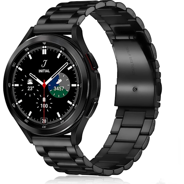 Metallarmband för Samsung Galaxy Watch 7/6/5/4 40mm 44mm Rostfritt Stål Armband Galaxy Watch 6/4 Classic 47mm 43mm 46 42mm/5pro 45mm Black Samsung Watch 42mm