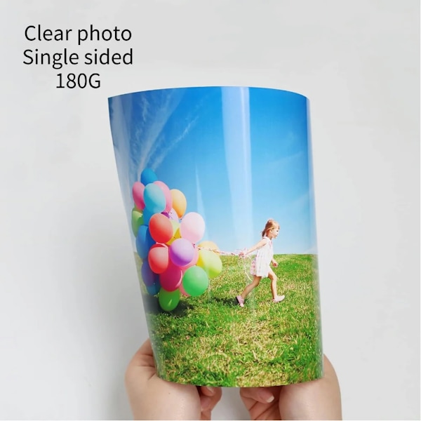 Multi Specifikation Högglans Fotopapper 3R 4R 5R A4 Fotoutskriftspapper Bläckstråleskrivare 180G Glättat Enkelsidigt Fotopapper 5R 180g 100sheet