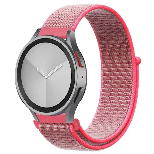 Nylon loop Band för Samsung Galaxy Watch 7-FE 6/5/pro/4/Classic/active 2 20mm/22mm sportarmband huawei gt 5-4-2-2e-3 pro rem 13 Brilliant pink 20mm watch band