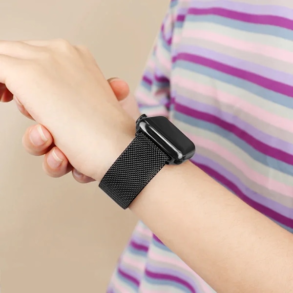 Milanese Armband för Apple Watch Ultra 2 49mm 45mm 46mm 44mm 40mm 42mm 41mm Armband för iWatch Series 10 9 3 4 6 5 SE 7 8 Rem Blue rose golden 38-40-41-42mm(S10)