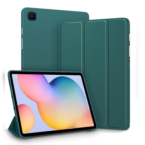 Fodral för Samsung Galaxy Tablet för S6 lite 10.4 Tab A9 A8 A7 S7 S8 S9 och Plus FE Smart Auto Sleep Wake Funktion Silikonskydd Dark green Tab S9 S9FE 11in