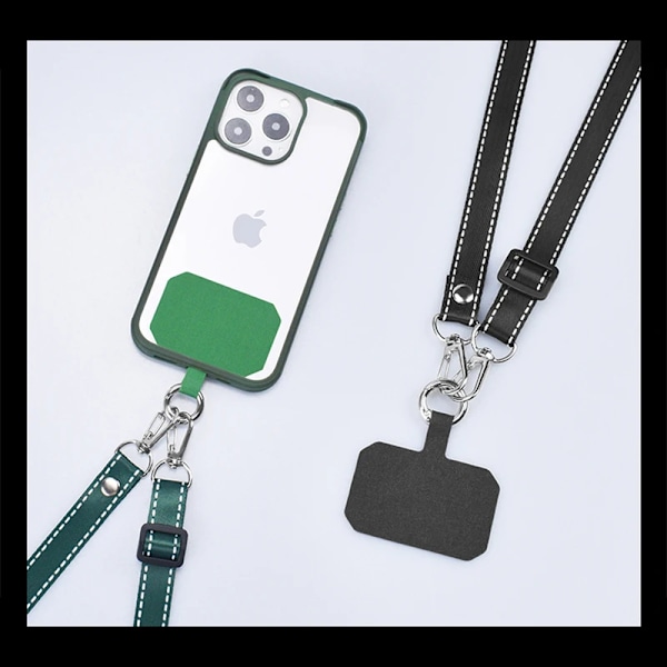 Simplicity Crossbody Mobiltelefon Snodd Justerbar Hängande Halsrem Med Universalklämma Anti-förlorad Mobiltelefon Snoddar Red