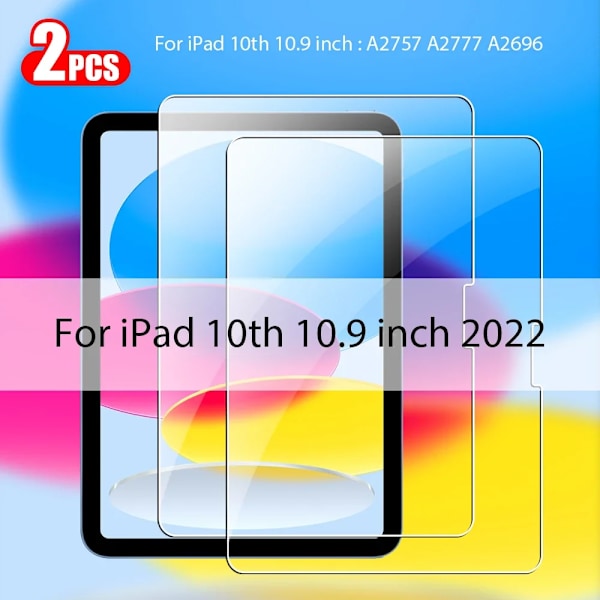 2 st Härdat Glas För Ipad Air 11 M2 M3 5:e 4 Pro 13 12.9 M4 Skärmskydd A16 10 9 9:e 10:e 11:e Generationen 2025 2024 Film For Ipad 10 2022