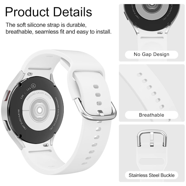 TPU-fodral + silikonarmband för Samsung Galaxy Watch 4 5 6 7 40mm 44mm Armband Skärmskydd Stötfångare för Galaxy Watch 4 5 6 7 Wine Red Galaxy Watch 7 40mm