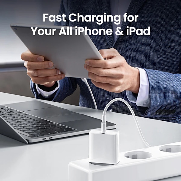 För Apple Original 35W Snabbladdare För iPhone 16 Pro Max 15 14 13 12 11 USB-C Snabbladdning XS 8 Plus Kabel Telefontillbehör EU iPhone 15 16
