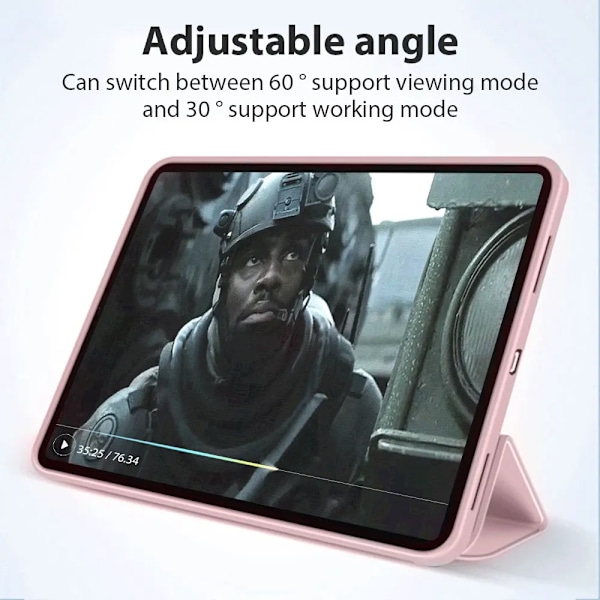 Fodral för iPad Pro 11 13 M3 M2 12.9 10:e 10 Generation A16 10.9 Fodral Funda för iPad Air 5 4 10.2 7/8/9:e Mini 6 10.5 Skyddande skal Light Green 7th 8th 9th 10.2