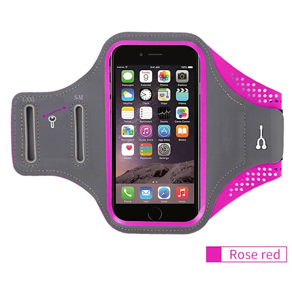 Armband för löpning för iPhone 15 14 13 12 11 Pro Max Samsung Xiaomi Oppo Huawei Honor Utomhus Sport Armband Fodral Telefonväska Red