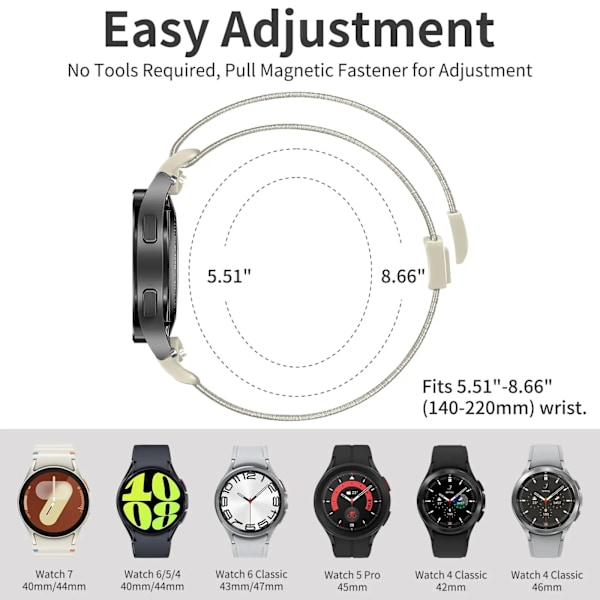Elastiskt armband - Kompatibelt med Samsung Galaxy Watch 7/6/5/4 FE & Pro, Tryckt nylonarmband för 40/44/46/47mm Flower Color 3 20mm