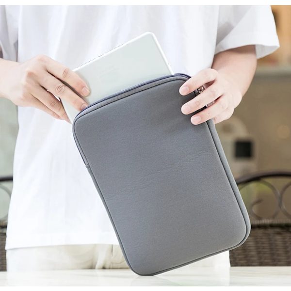 Universal Mjukt Tablet Fodral Ärm Väska för Kindle Fodral för iPad mini 1/2/3/4 Air 1/2 Pro 9.7 Skydd För Nya iPad 2017/2018 7.9 inch Grey