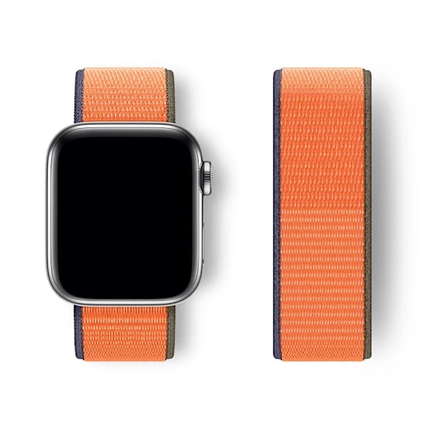 Nylon Loop Armband för Apple Watch band 44mm 40mm 45mm 41mm 46 42mm 49mm 44 45 mm armband iWatch serie 10 9 SE 7 6 5 4 Ultra 2 Kumquat 70 40mm 41mm S10-42mm