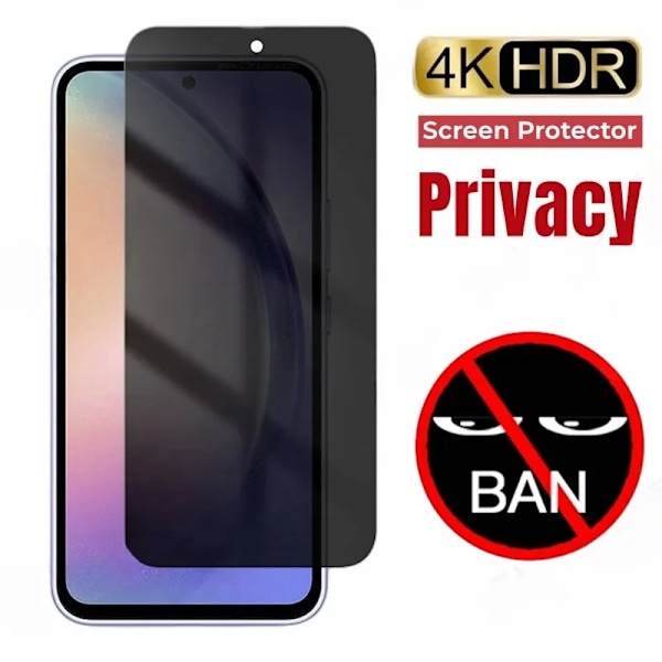 2 st Sekretess Skärmskydd för Samsung Galaxy A54 A34 A14 A73 A53 A33 A23 A13 A12 A02 A03 A04 S A72 A52 A32 Anti Spion Glas For A03 Anti Peeping