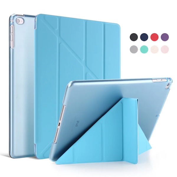 Fodral i silikon för iPad 2 3 4 Air 1 2 3 för iPad 10.2 9.7 6:e 7:e 8:e generationens fodral för iPad Pro 11 Air 2024 Mini 5 6 Capa Light Blue For iPad 10th 2022