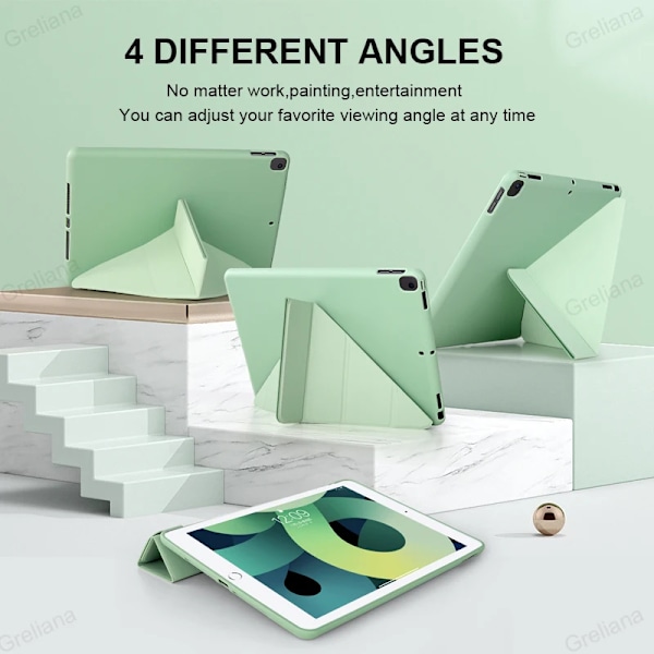 Fodral för Ipad Pro 11, iPad Air 11 11:e 11 2025 5:e 4:e 6:e 10.9 Funda iPad 9:e 10:e 7:e 8:e Gen Fodral Mini 6 7 4 5 10.2 9.7 Skydd DARK GREEN iPad (A16) 11th 11
