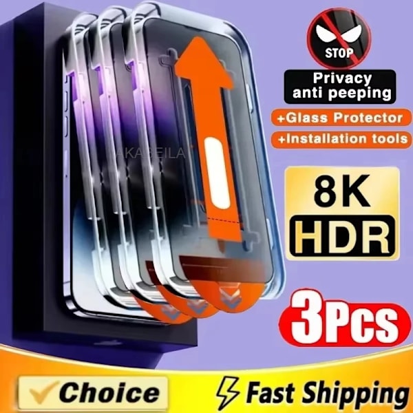 Oleofobisk Beläggning Dammtät Installation Anti-Spion Skärmskydd För Samsung A55 5G A54 A35 A34 A32 A52s A51 A73 A72 A25 A50 For A31 A32 4G Anti Spy