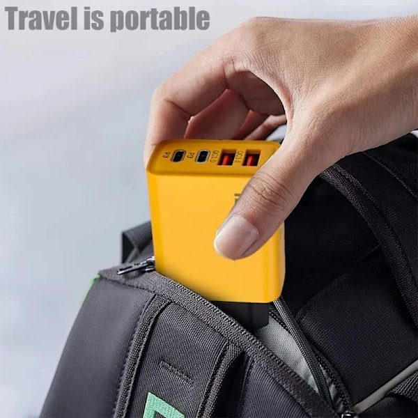 120W Snabbladdning 4 Portar Mobiltelefonladdare QC3.0 USB Typ C Laddare Dubbel PD Väggadapter EU/US/UK Kontakt för iPhone15 Xiaomi