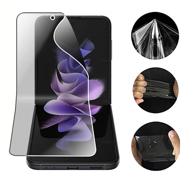 Inre EPU Extern Sekretess Anti-Spion Hydrogel Film För MOTOROLA Moto Razr 40 50 Ultra Plus 2024 2023 2022 Mjukt Skärmskydd Inner and External For Razr 2024