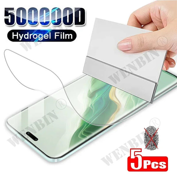 5 st Hydrogelfilm för Honor Magic 7 6 5 Pro Lite 300 200 100 Pro Lite X9A X8A X7A X9B X8B X7B X8 Full Cover Skärmskydd Honor X7b 5 Pcs Hydrogel Film