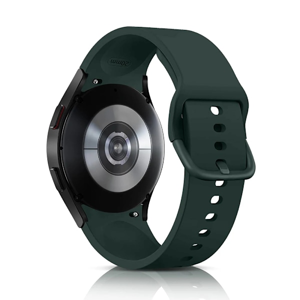 Silikonarmband för Samsung Galaxy Watch 7 6 5 4 44mm 40mm pro 45mm Sport 20mm Klockarmband Armband Galaxy Watch6 Classic 43mm 47mm official Green Watch 4 40mm 44mm