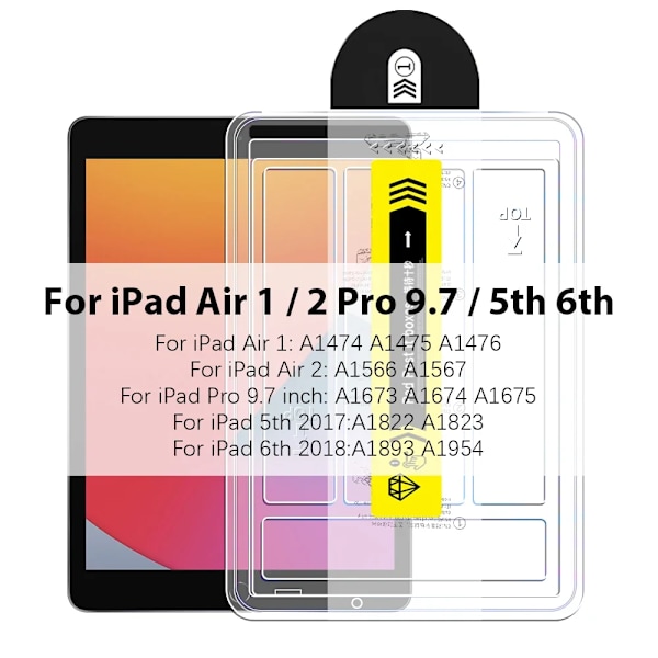Härdat Glas För Ipad Air 5 4 3 2 1 Pro 13 11 M4 M2 2024 12.9 Skärmskydd För Ipad 10 9 10:e 9:e Gen 10.9 Mini 6 8:e 10.2 Air 1 2 Pro 9.7