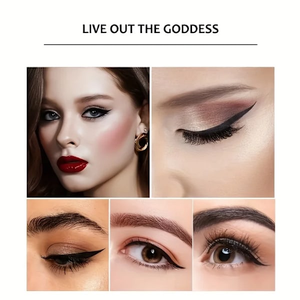 Snabbtorkande Eyeliner Penna Makeup Långvarig Mjuk Matt Eyeliner Vattentät Anti-Smudge Flytande Eyeliner Penna Ögon Kosmetika 01