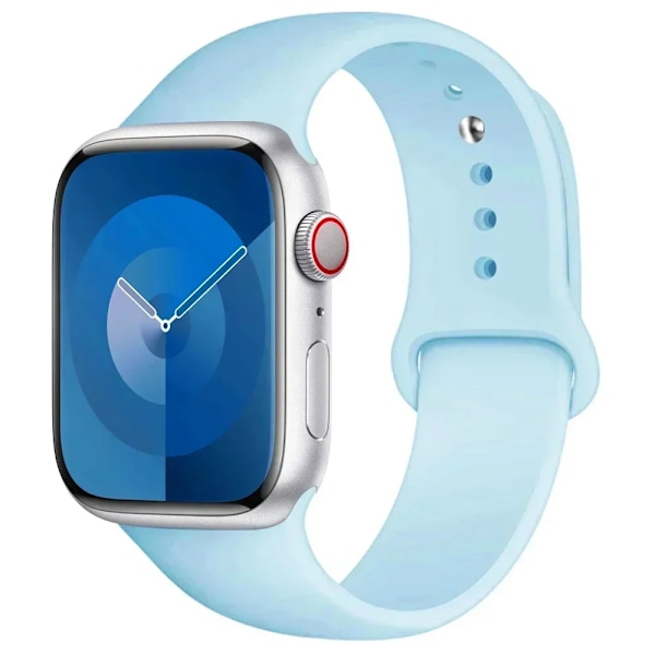 Lämplig för Apple Watch Smart Watch Iwatch3/4/5/6/7/8/Se Generation Ultra Klockarmband Fritt Justerbart Enfärgat Silikon M 30Spray green 12mm