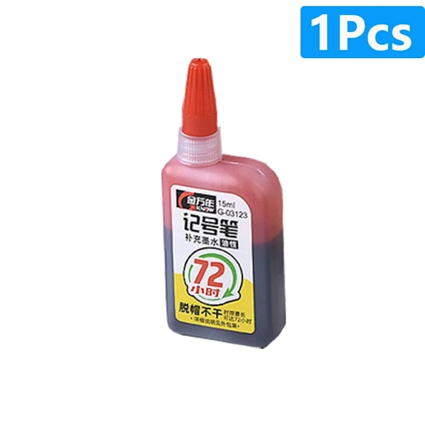 1-6 st 45 mm Vattentät Lång Huvud Nib Djupa Hål Markörer Penna Kakel Snickarpenna Multifunktionell för Träbearbetning Svart/Blå/Röd Bläck 1pcs red ink