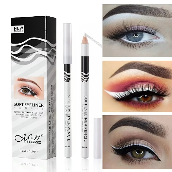 1 st Ny Vit Eyeliner Makeup Långvarig Mjuk Lätt Att Applicera Ögon Förskönare Vattentät Mode Eyeliner Pennor Ögonmakeup Verktyg WHITE