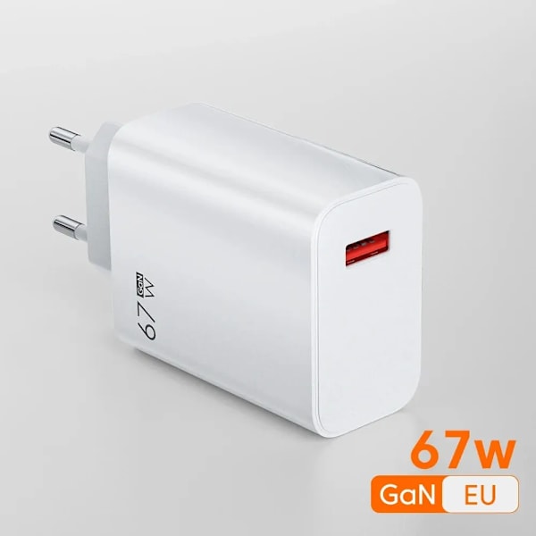 67W Original Snabb USB-laddare för Xiaomi 14 13 12 11 Ultra Redmi K70 K60 Note 13 12T 9 Pro Turbo Charge 6A Typ C Laddningskabel EU Plug