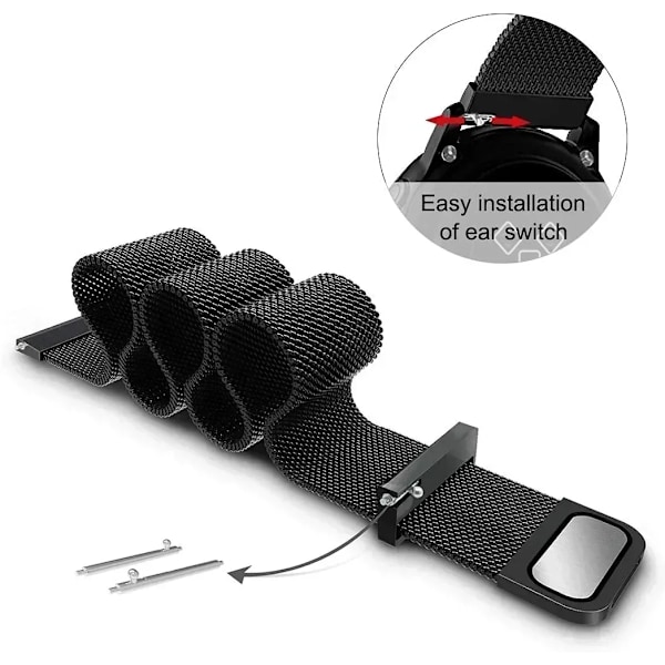 22mm Milanese Loop Armband för Redmi Watch 3/5 Lite Metallstål Armband för Redmi Watch 3/5 Active för Galaxy Watch 7 6 5 4 40mm44mm light blue For Redmi 5 Active