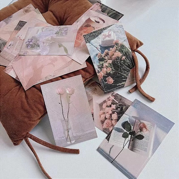 30 Ark Rosa Vägg Estetisk Collage Kit Bilder, Kreativa Väggkonst Dekorativa Affischer, Sovsal Bakgrund Vykort Flickor Trendig Gåva 30Sheets Posters 14.3x9.3cm