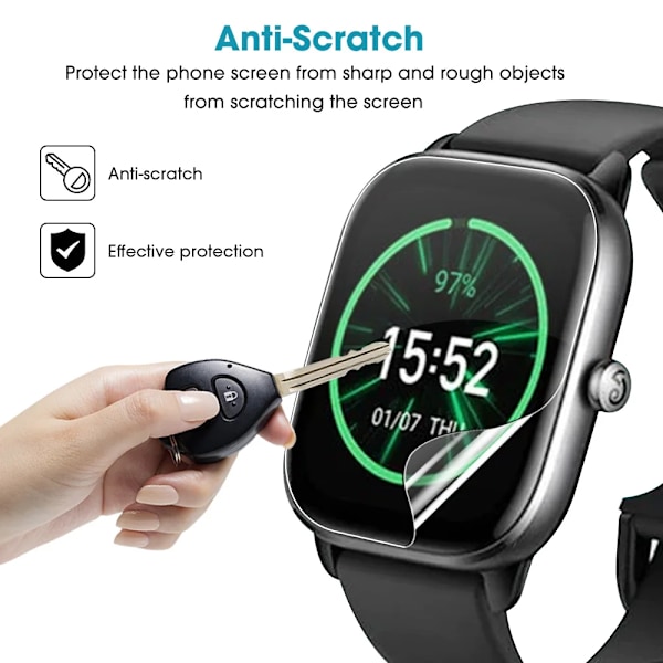 För Amazfit GTS 3 GTS2 GTS 4 Mini Mjukt Skärmskydd Smartwatch Anti-repa TPU Film För Huami Amazfit GTS 3 GTS4 4Mini Film For GTS 4 Mini 5Pcs