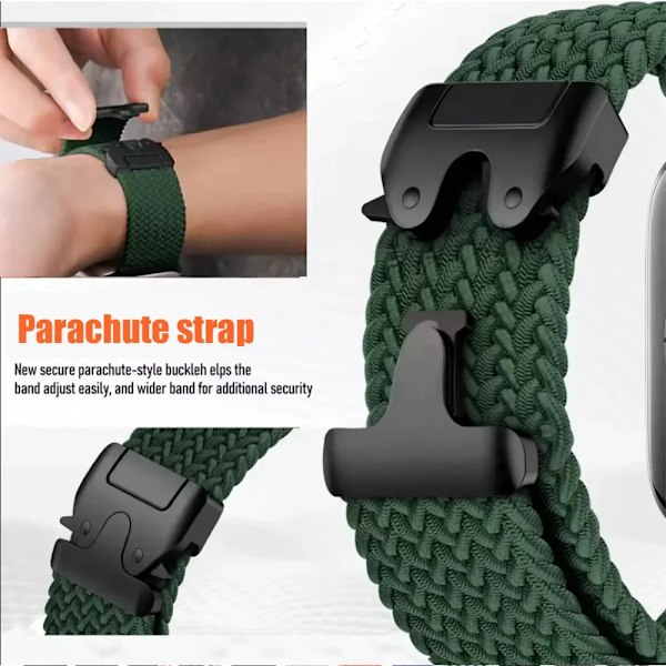 20mm 22mm klockarmband för Samsung Galaxy Watch 7/6/5/5 pro/4/Classic/3 Flätat Armband Correa Huawei watch GT 5 pro 4 3 SE Armband Army Green 1 1 pcs 22mm