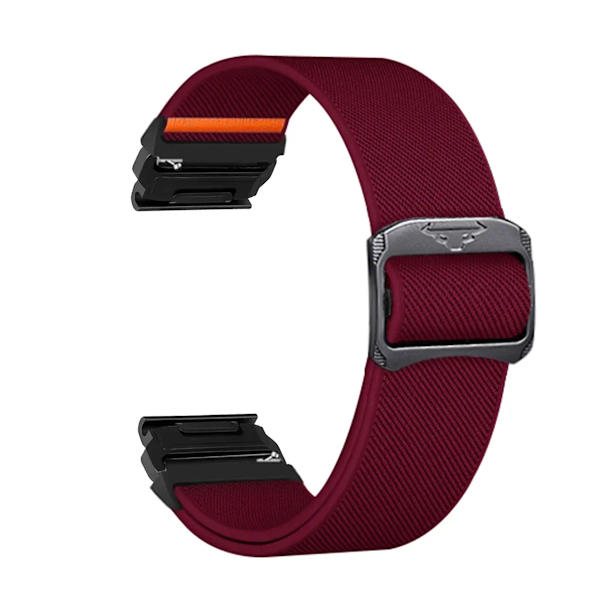 Quick Fit 22 26mm Nylonrem för Garmin Fenix 8X 7X 7Pro Fenix 6X 6 5X Tactix 8 7 9 Forerunner 965 955 Klockarmband Tillbehör Wine Red-B Quick Fit  22mm