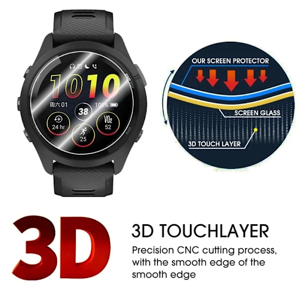 10-1 st Härdat Glas för Garmin Forerunner 165 965 255 265 265s 955 SmartWatch Skärmskydd HD Filmer för Garmin Klocka For Garmin 955 3Pcs