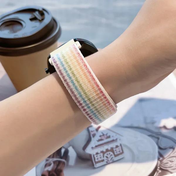 Nylon loop Band för Samsung Galaxy Watch 7-FE 6/5/pro/4/Classic/active 2 20mm/22mm sportarmband huawei gt 5-4-2-2e-3 pro rem 18 Deep fog gray 20mm watch band