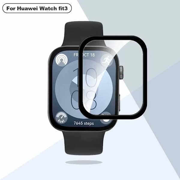Skärmskyddsfilm för Huawei Watch Fit 3, Fulltäckande Skyddande Anti-repa Mjuk Film för Huawei Fit3 Smartwatch-skydd 3Pcs Huawei Watch Fit 3
