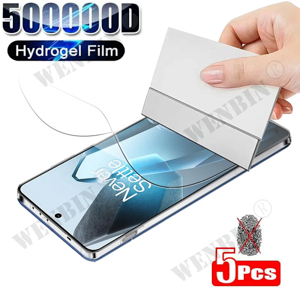 5 st Hydrogel Film För OnePlus 13 13R Skärmskydd För OnePlus 13R 12 For OnePlus 12R 5 Pcs Hydrogel Film